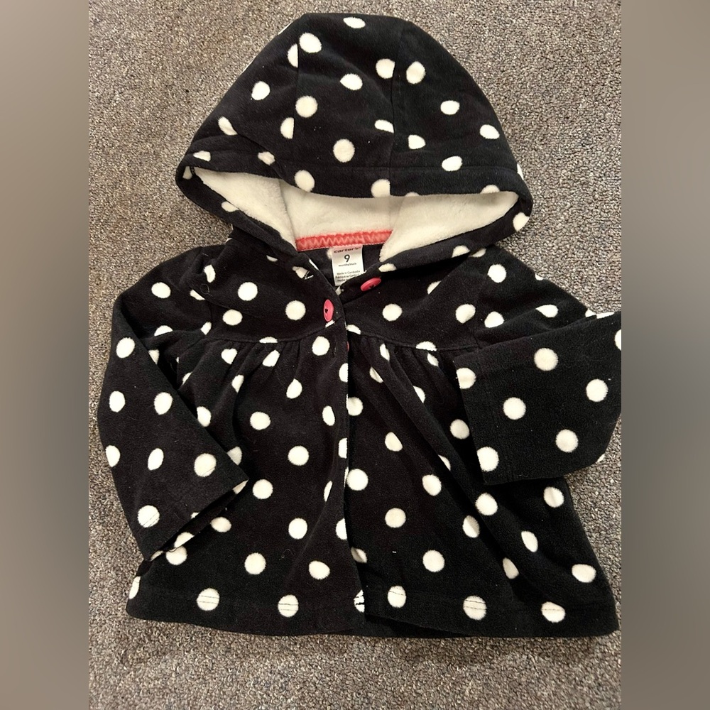 Carter's Navy and White Polka Dot Jacket